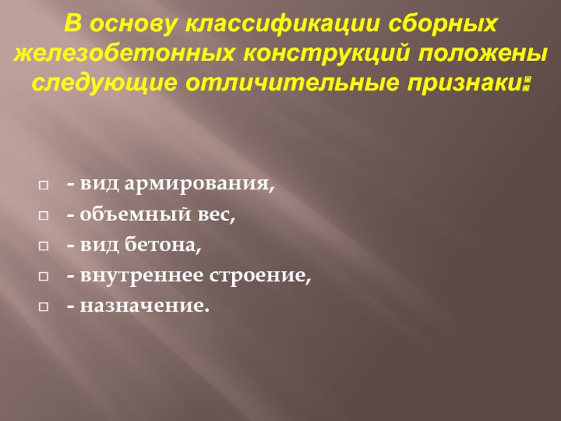 Классификация ЖБИ